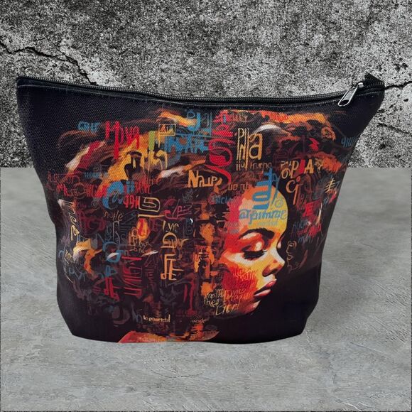 Abstract Art Cosmetic Bag for Women - Lightweight Travel Essential - Picture 4 of 4